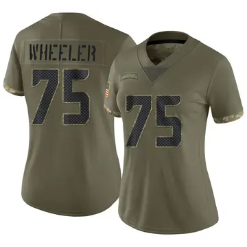 Nike Chad Wheeler Women's Limited Seattle Seahawks Olive 2022 Salute To Service Jersey