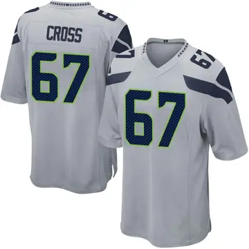 Nike Charles Cross Men's Game Seattle Seahawks Gray Alternate Jersey