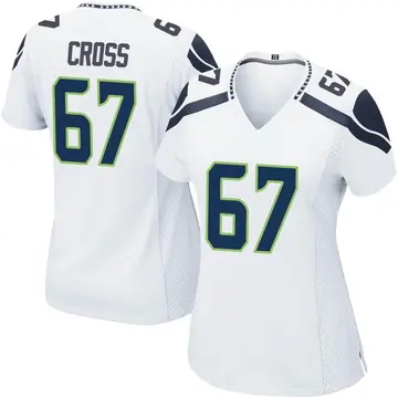 Nike Charles Cross Women's Game Seattle Seahawks White Jersey