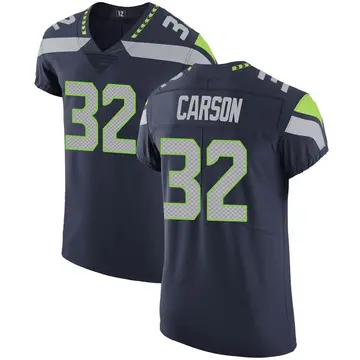 Nike Chris Carson Men's Elite Seattle Seahawks Navy Team Color Vapor Untouchable Jersey