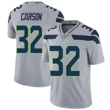 Nike Chris Carson Men's Limited Seattle Seahawks Gray Alternate Vapor Untouchable Jersey