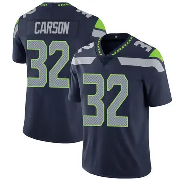 Nike Chris Carson Men's Limited Seattle Seahawks Navy Team Color Vapor Untouchable Jersey