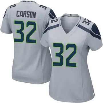Nike Chris Carson Women's Game Seattle Seahawks Gray Alternate Jersey