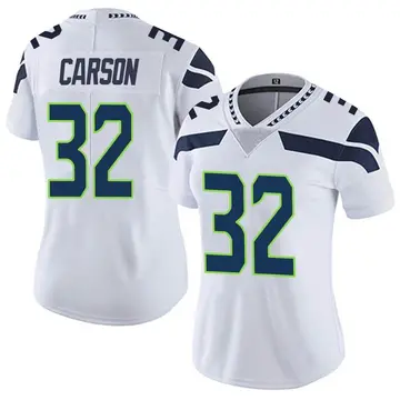 Nike Chris Carson Women's Limited Seattle Seahawks White Vapor Untouchable Jersey
