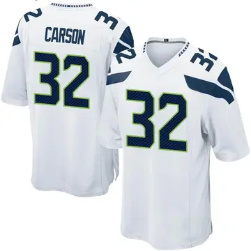 Nike Chris Carson Youth Game Seattle Seahawks White Jersey