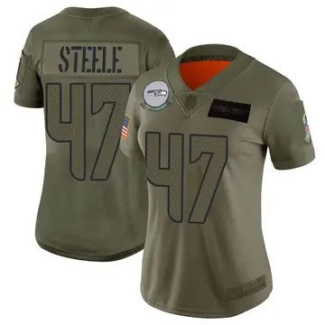 Nike Chris Steele Women's Limited Seattle Seahawks Camo 2019 Salute to Service Jersey