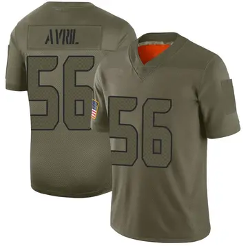 Nike Cliff Avril Men's Limited Seattle Seahawks Camo 2019 Salute to Service Jersey
