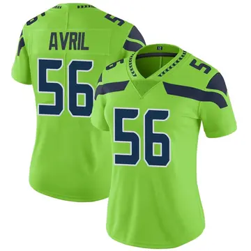 Nike Cliff Avril Women's Limited Seattle Seahawks Green Color Rush Neon Jersey
