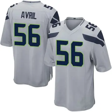 Nike Cliff Avril Youth Game Seattle Seahawks Gray Alternate Jersey
