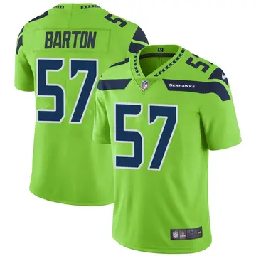 Nike Cody Barton Men's Limited Seattle Seahawks Green Color Rush Neon Jersey