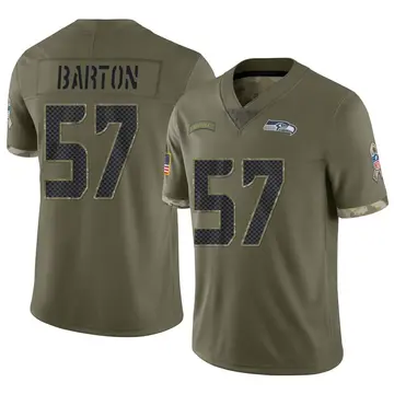 Nike Cody Barton Men's Limited Seattle Seahawks Olive 2022 Salute To Service Jersey