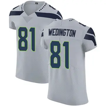 Nike Connor Wedington Men's Elite Seattle Seahawks Gray Alternate Vapor Untouchable Jersey