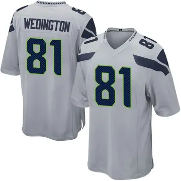 Nike Connor Wedington Men's Game Seattle Seahawks Gray Alternate Jersey