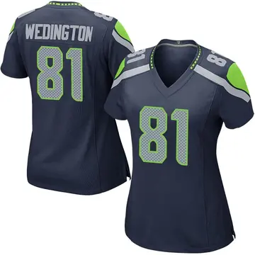Nike Connor Wedington Women's Game Seattle Seahawks Navy Team Color Jersey