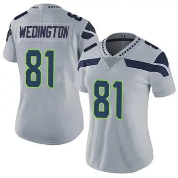 Nike Connor Wedington Women's Limited Seattle Seahawks Gray Alternate Vapor Untouchable Jersey