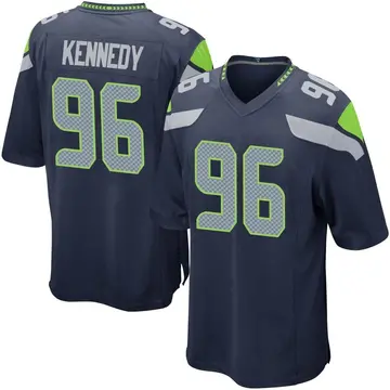 Nike Cortez Kennedy Youth Game Seattle Seahawks Navy Team Color Jersey