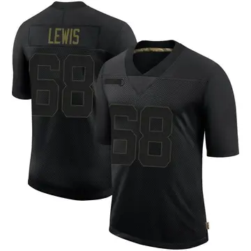 Nike Damien Lewis Men's Limited Seattle Seahawks Black 2020 Salute To Service Jersey