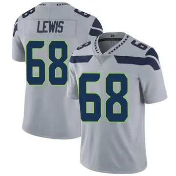 Nike Damien Lewis Men's Limited Seattle Seahawks Gray Alternate Vapor Untouchable Jersey