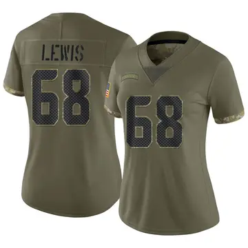Nike Damien Lewis Women's Limited Seattle Seahawks Olive 2022 Salute To Service Jersey