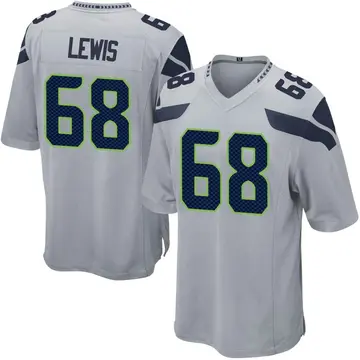 Nike Damien Lewis Youth Game Seattle Seahawks Gray Alternate Jersey