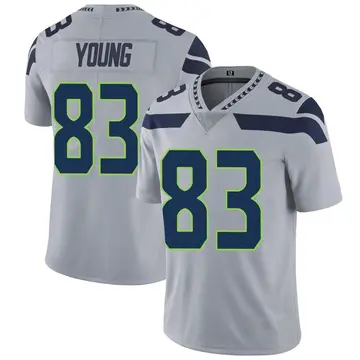 Nike Dareke Young Men's Limited Seattle Seahawks Gray Alternate Vapor Untouchable Jersey