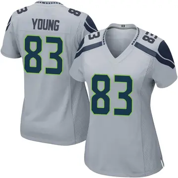 Nike Dareke Young Women's Game Seattle Seahawks Gray Alternate Jersey