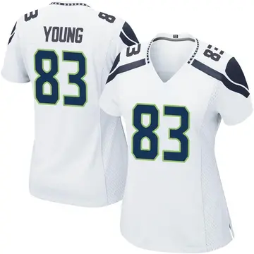 Nike Dareke Young Women's Game Seattle Seahawks White Jersey