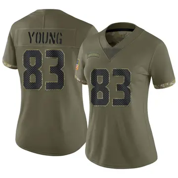 Nike Dareke Young Women's Limited Seattle Seahawks Olive 2022 Salute To Service Jersey