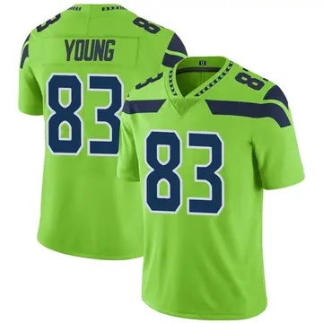 Nike Dareke Young Youth Limited Seattle Seahawks Green Color Rush Neon Jersey