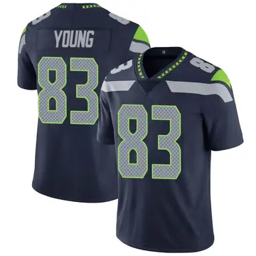 Nike Dareke Young Youth Limited Seattle Seahawks Navy Team Color Vapor Untouchable Jersey