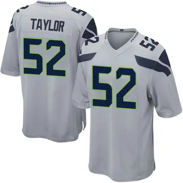 Nike Darrell Taylor Men's Game Seattle Seahawks Gray Alternate Jersey