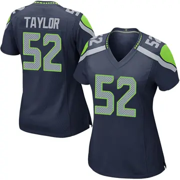 Nike Darrell Taylor Women's Game Seattle Seahawks Navy Team Color Jersey