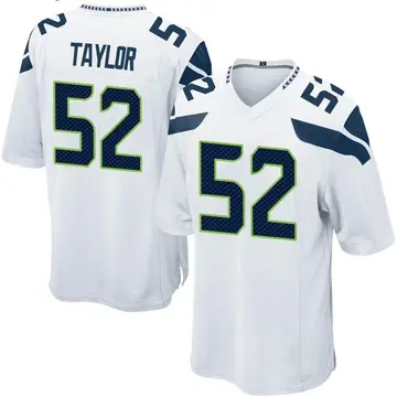 Nike Darrell Taylor Youth Game Seattle Seahawks White Jersey