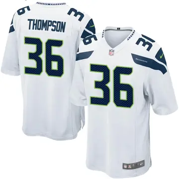 Nike Darwin Thompson Men's Game Seattle Seahawks White Jersey