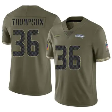 Nike Darwin Thompson Men's Limited Seattle Seahawks Olive 2022 Salute To Service Jersey