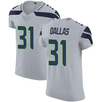 Nike DeeJay Dallas Men's Elite Seattle Seahawks Gray Alternate Vapor Untouchable Jersey