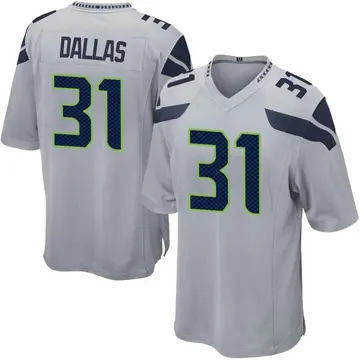 Nike DeeJay Dallas Men's Game Seattle Seahawks Gray Alternate Jersey