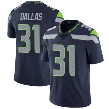 Nike DeeJay Dallas Men's Limited Seattle Seahawks Navy Team Color Vapor Untouchable Jersey