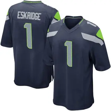 Nike Dee Eskridge Men's Game Seattle Seahawks Navy Team Color Jersey