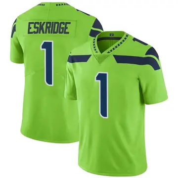 Nike Dee Eskridge Men's Limited Seattle Seahawks Green Color Rush Neon Jersey