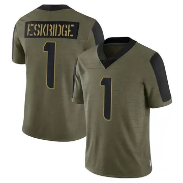 Nike Dee Eskridge Men's Limited Seattle Seahawks Olive 2021 Salute To Service Jersey