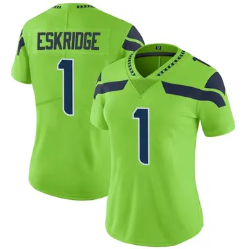Nike Dee Eskridge Women's Limited Seattle Seahawks Green Color Rush Neon Jersey