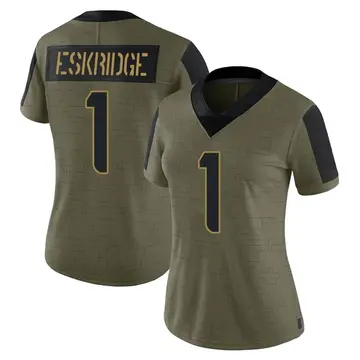 Nike Dee Eskridge Women's Limited Seattle Seahawks Olive 2021 Salute To Service Jersey