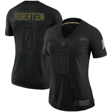 Nike Demetris Robertson Women's Limited Seattle Seahawks Black 2020 Salute To Service Jersey