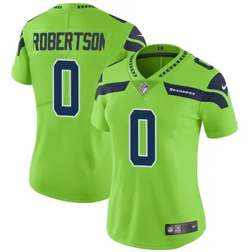 Nike Demetris Robertson Women's Limited Seattle Seahawks Green Color Rush Neon Jersey