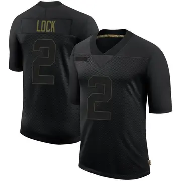 Nike Drew Lock Men's Limited Seattle Seahawks Black 2020 Salute To Service Jersey