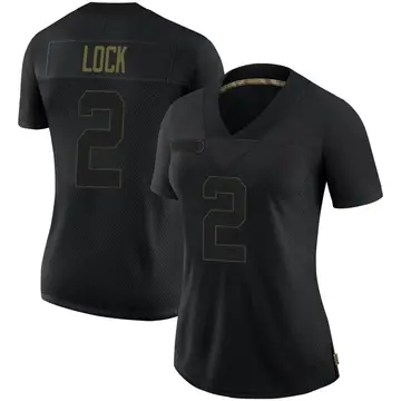 Nike Drew Lock Women's Limited Seattle Seahawks Black 2020 Salute To Service Jersey