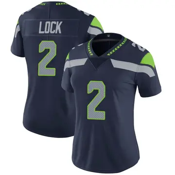 Nike Drew Lock Women's Limited Seattle Seahawks Navy Team Color Vapor Untouchable Jersey