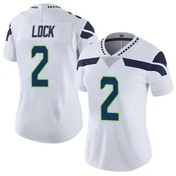 Nike Drew Lock Women's Limited Seattle Seahawks White Vapor Untouchable Jersey