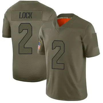 Nike Drew Lock Youth Limited Seattle Seahawks Camo 2019 Salute to Service Jersey